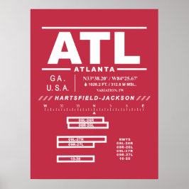 ハーツフィールド・ジャクソン・アトランタ国際空港 ATL ポスター