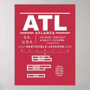 ハーツフィールド・ジャクソン・アトランタ国際空港 ATL ポスター