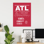 ハーツフィールド・ジャクソン・アトランタ国際空港 ATL ポスター (ホームオフィス)