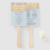 ハーツ オン ザ ビーチ 結婚式プログラム ハンド ハンドファン (正面&裏面)