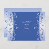 ハーツ&スクロールズ ウェディング レスポンス カード (正面/裏面)