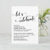 ハーツ ブラックホワイト レセプションオンリー を祝おう 招待状 (スタンド正面)