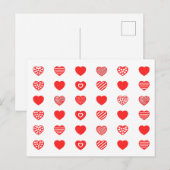 ハーツ ラブ パターン ポストカード (正面/裏面)