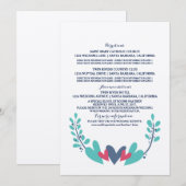 ハーツ＆ヴァインズ ウェディングインフォメーションカード 招待状 (正面/裏面)