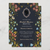 ハーティーガーデンパーティー,美しいソフトパステルカラー 招待状 (正面/裏面)