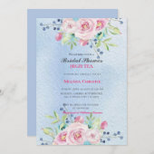 ハーティーガーデンパーティー,美しいソフトパステルカラー 招待状 (正面/裏面)