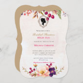 ハーティーガーデンパーティー,美しいソフトパステルカラー 招待状 (正面/裏面)