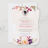 ハーティーガーデンパーティー,美しいソフトパステルカラー 招待状 (正面)