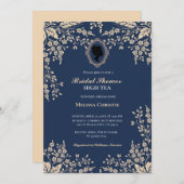 ハーティーガーデンパーティー,美しいソフトパステルカラー 招待状 (正面/裏面)