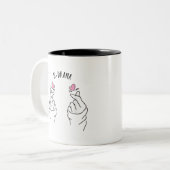 ハーテウ・ハート・フィンガーKドラマTシャツ韓国音楽 ツートーンマグカップ (正面左)