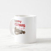 ハーディグルディクリスマスフォークミュージシャン音楽先生 コーヒーマグカップ (正面左)