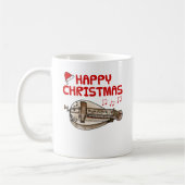 ハーディグルディクリスマスフォークミュージシャン音楽先生 コーヒーマグカップ (左)