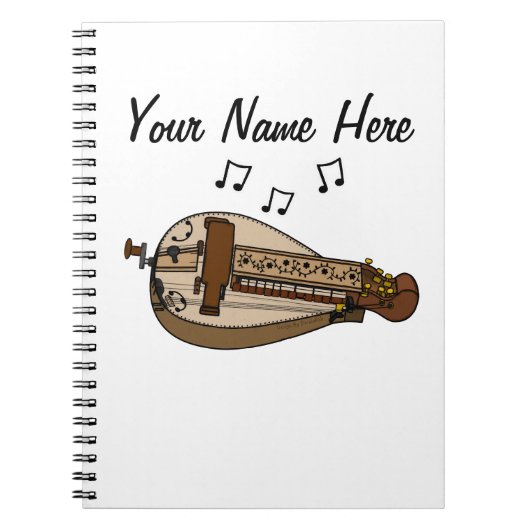 ハーディグルディフォークミュージシャンミュージック先生カスタム ノートブック (正面)