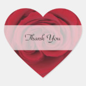 ハートありがとうステッカー – Red Rose ハートシール (正面)