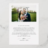 ハートありがとう金ゴールド書道2写真 箔シーズンカード (裏面)