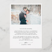 ハートありがとう金ゴールド書道2写真 箔シーズンカード (裏面)