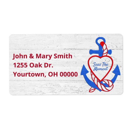 ハートいかりオンホワイトウォッシュウッド ラベル (正面)