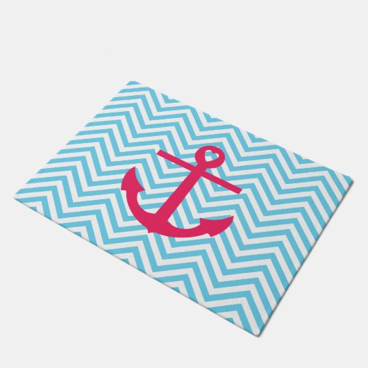 ハートいかり ドアマット (アングル)