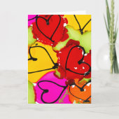 ハートいたるところで愛ありがとうご注意カード サンキューカード (正面)