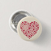 ハートいっぱいのハートラブレッド 缶バッジ (正面&裏面)