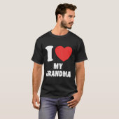 ハートおばあちゃんおばあちゃんが大好き Tシャツ (正面フル)