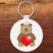 ハートおもしろいを持つ キーホルダー (正面)