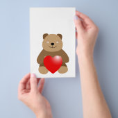 ハートおもしろいを持つ チラシ (ハンドル)