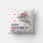 ハートおもしろいバレンタインキュピッド格言 クッション (正面)