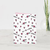 ハートおもしろいミニマリストValentines Day for Friends サンキューカード (裏面)