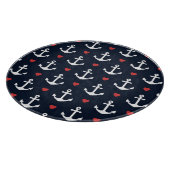 ハートおよびいかりパターン カッティングボード (角)