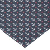 ハートおよびいかりパターン テーブルクロス (アングル)