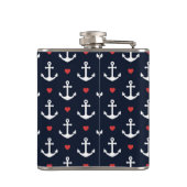 ハートおよびいかりパターン フラスク (裏面)