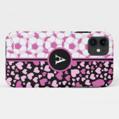 ハートおよびサッカー Case-Mate iPhoneケース (裏面(横))