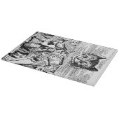 ハートおよびチェシャー猫の女王 カッティングボード (角)