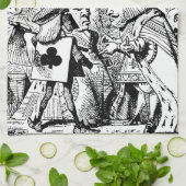 ハートおよびチェシャー猫の女王 キッチンタオル (折り畳み)