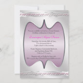 ハートおよび渦巻の招待 招待状 (裏面)