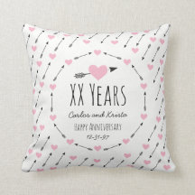 ハートおよび矢のパーソナライズな結婚記念日