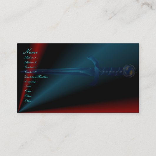 ハートおよび短剣の名刺のエース 名刺 (正面)