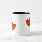 ハートおよび聴診器のマグ マグカップ (中央)