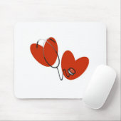 ハートおよび聴診器のTシャツおよびギフト マウスパッド (マウス)