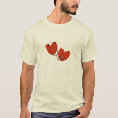 ハートおよび聴診器のTシャツおよびギフト Tシャツ (正面)