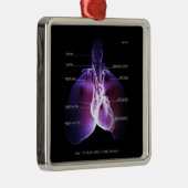 ハートおよび肺の構造 メタルオーナメント (右)