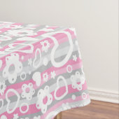 ハートおよび花が付いているパターン テーブルクロス (インサイチュ)