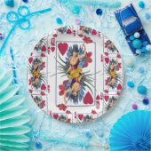 ハートおよび花の女王 ペーパープレート (パーティー)