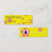 ハートおよび花の専門の小型カード スキニー名刺 (正面/裏面)