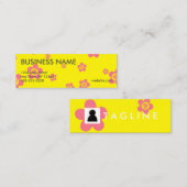 ハートおよび花の専門の小型カード スキニー名刺 (正面/裏面)