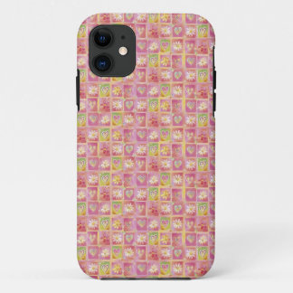 ハートおよび花 iPhone 11 ケース
