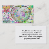 ハートおよび蝶名刺 名刺 (正面/裏面)