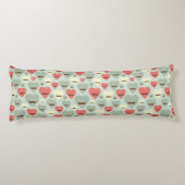 ハートおよび髭を搭載するバレンタインパターン ボディピロー (裏面)