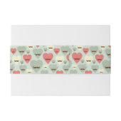 ハートおよび髭を搭載するバレンタインパターン 招待状ベリーバンド (裏面例)